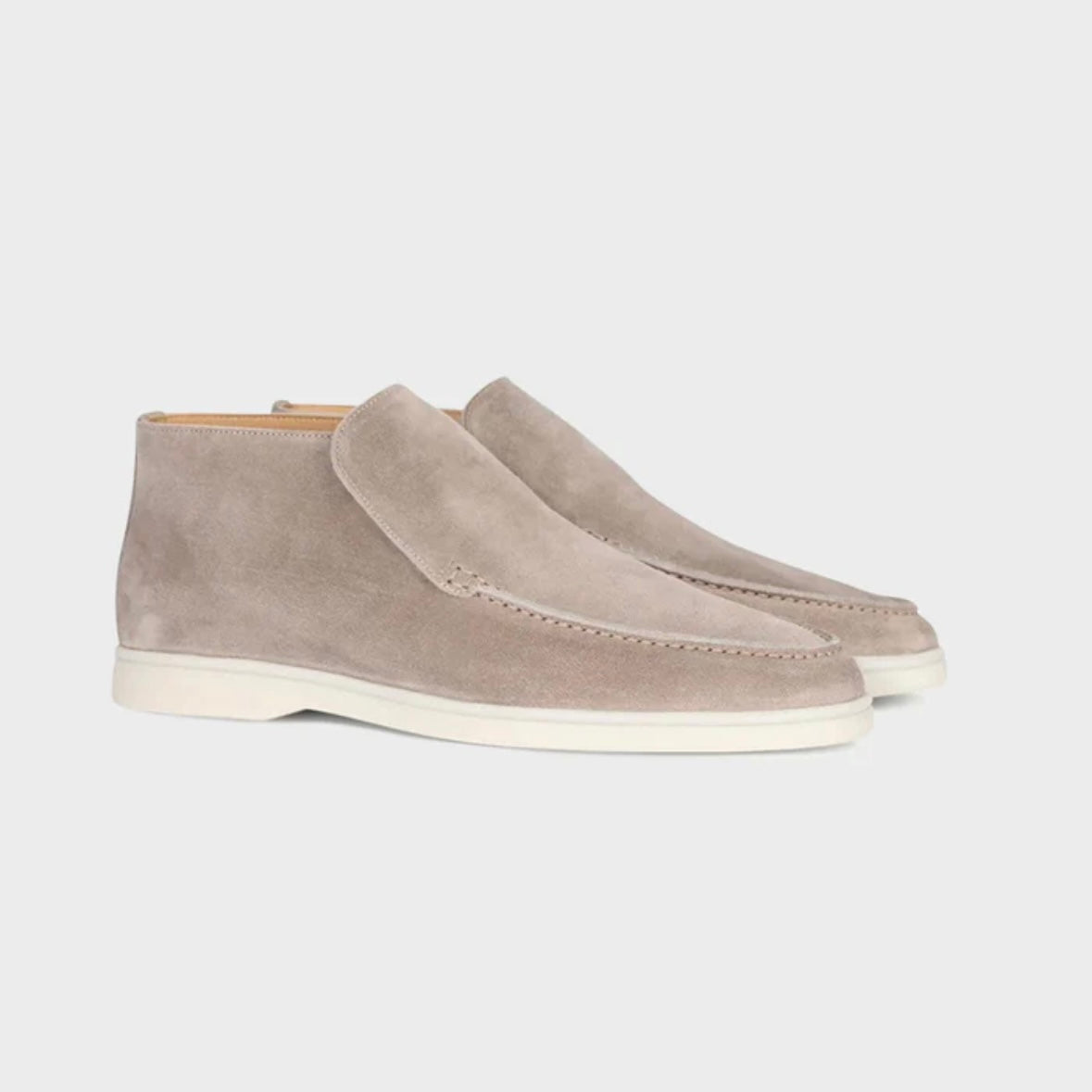 HIGH SUEDE LOAFERS
