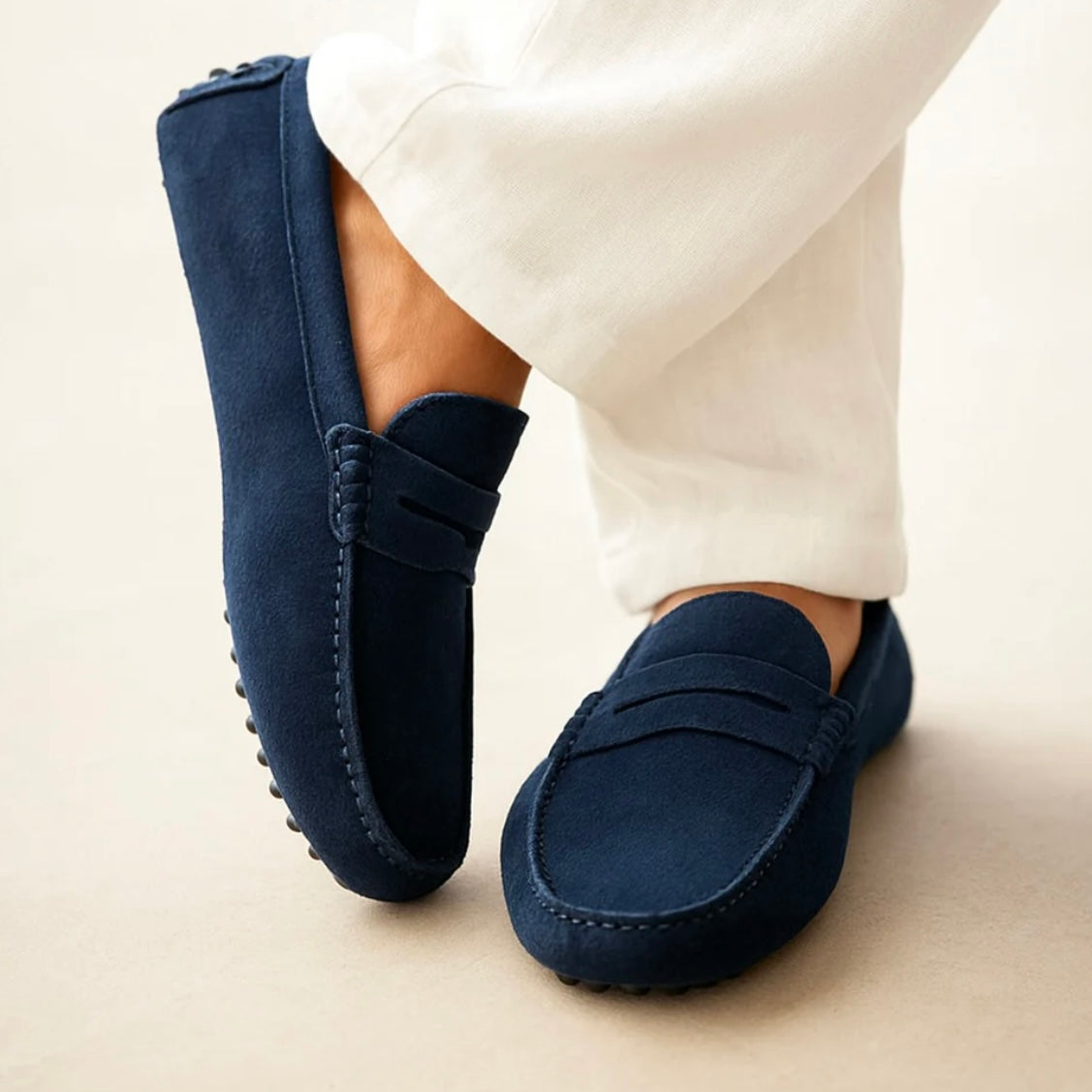 SUEDE BOAT LOAFERS